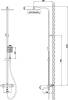 Душевая стойка ESKO Singapore STT5054 BL с термостатом, черная фото 2
