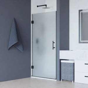 Душевая дверь в нишу RGW Hotel HO-011-B 700х1950 профиль черный, стекло матовое