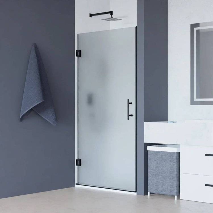 Душевая дверь в нишу RGW Hotel HO-011-B 700х1950 профиль черный, стекло матовое