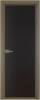 Межкомнатная дверь Profil Doors 1 AV цвет профиля Шампань, стекло безопасное 6 мм монохром черный 800x2000