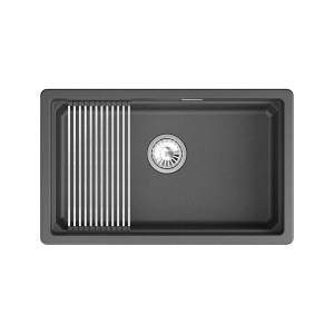 Кухонная мойка Granula Kitchen Space 7303iU черный, 73x45