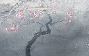 3D Фотообои Artegrafico «Живописная сакура» DV-018 песок