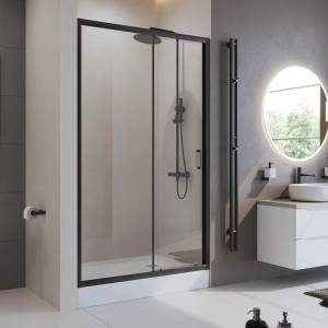 Душевая дверь в нишу BelBagno UNO-195-BF-1-110-C-NERO черный