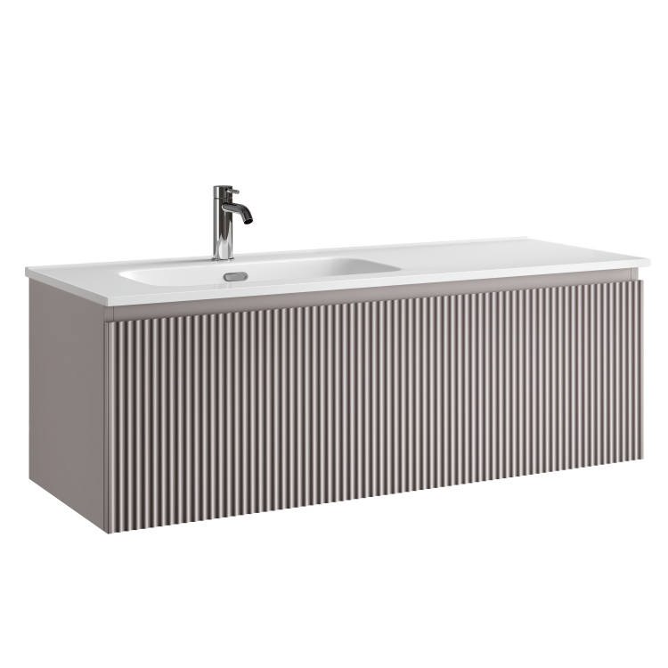 Тумба с раковиной Sancos Snob R 1.0 левая, Doha Soft, 120x42.6