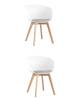 Набор из 2 стульев Stool Group Libra Soft 8320F WHITE+LIGHT GREY X2 белое