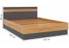 Кровать Woodville Кассандра 559200 дуб крафт золотой, антрацит 160x200 фото 2