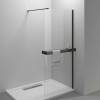 Душевая перегородка Vincea Walk-In HR VSW-4HR900CLB 900x2000, профиль черный, стекло прозрачное