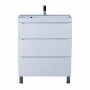 Тумба с раковиной Uperwood Tanos напольная, 3 ящика, белая, 70 см Тумба с раковиной Uperwood Tanos напольная, 3 ящика, белая, 70 см
