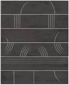 Панно Kerama Marazzi Мажорель KMP3STA009RN6X чёрный глянцевый 36x28.5