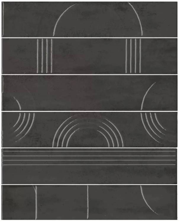 Панно Kerama Marazzi Мажорель KMP3STA009RN6X чёрный глянцевый 36x28.5