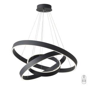 Большая подвесная светодиодная люстра Crystal Lux TRON SP158W LED BLACK