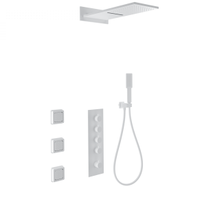 Душевой комплект Wonzon & Woghand WW-D4100-MW с термостатом, белый