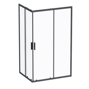 Душевое ограждение AM.PM Gem S W93G-404-120290-BT профиль черный матовый, стекло прозрачное, 120x90