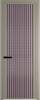 Межкомнатная дверь Profil Doors 3 AGP цвет профиля Никель матовый, стекло безопасное 6 мм мору фиолетовое 800x2000