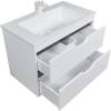 Тумба с раковиной Uperwood Modul 393020560 подвесная, матовая, белая, графит, 80 см фото 3