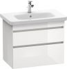 Тумба с раковиной Duravit DuraStyle 80, подвесная, белая глянцевая фото 3