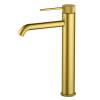 Смеситель для раковины Timo Saona 2411/20F высокий, золото шлифованное