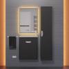 Тумба с раковиной Uperwood Modul подвесная, матовая, черная, 50 см фото 5
