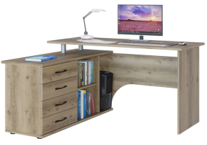 Стол письменный Woodville КСТ-109Л 369011 дуб делано левый 140x127x75