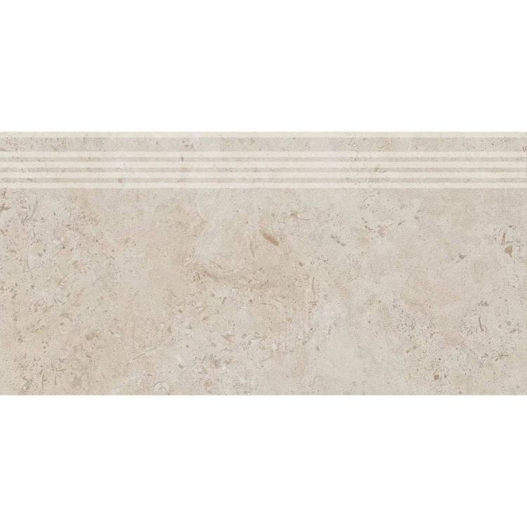 Ступень Kerama Marazzi Про Лаймстоун DD205520R/GR Бежевый Натуральный Обрезной 30x60