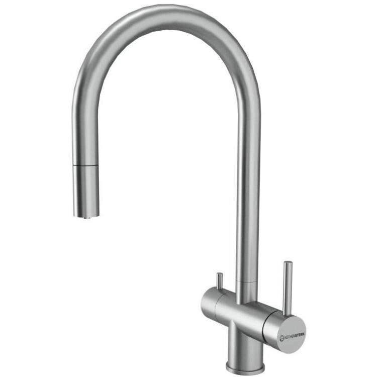 Смеситель для кухни Kuchenstern Drim-FS 403SS40 нержавеющая сталь