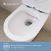 Унитаз подвесной Aqueduto Ovo OVO0120 безободковый, сиденье микролифт, белый матовый фото 2