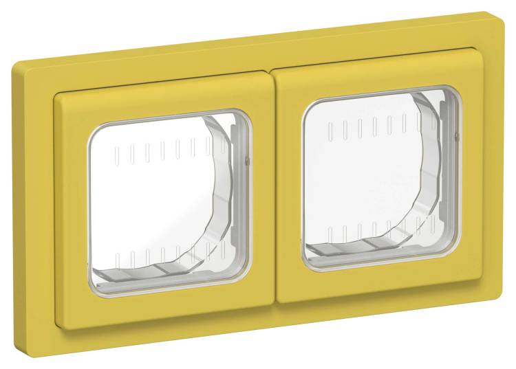 Рамка 2-постовая IEK Flite FI-M20-32-55-K44 желтый карри