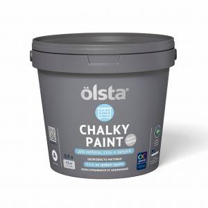 Краска-грунт для мебели, стен и дверей Olsta Chalky Paint база A 138A Ametist 0.9л