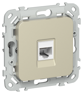 Розетка компьютерная RJ45 IEK Flite FI-K12-2-K37 шампань