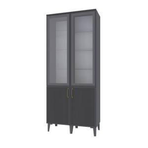 Шкаф-витрина Домани Толедо ТШ-3 00-00165311 серый графит