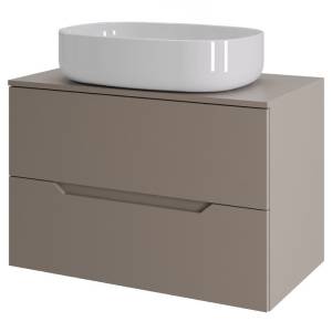 Тумба с раковиной Orange Line Li-70TuLMDF+B04-600W латте матовый, 70 см