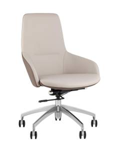 Кресло компьютерное Stool Group TopChairs Soulo A308-A 8371-6/1 светло-серый, коричневый