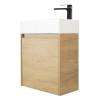 Тумба под раковину Belbagno Kraft Mini KRAFT MINI-500/260-1A-SO-RNN-L 45x25x50 Rovere Nebrasca Nature подвесная с распашной дверцей, левосторонняя фото 5