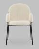 Стул Stool Group Моллек AV 338-F01-9005 молочный, букле, с подлокотниками фото 3