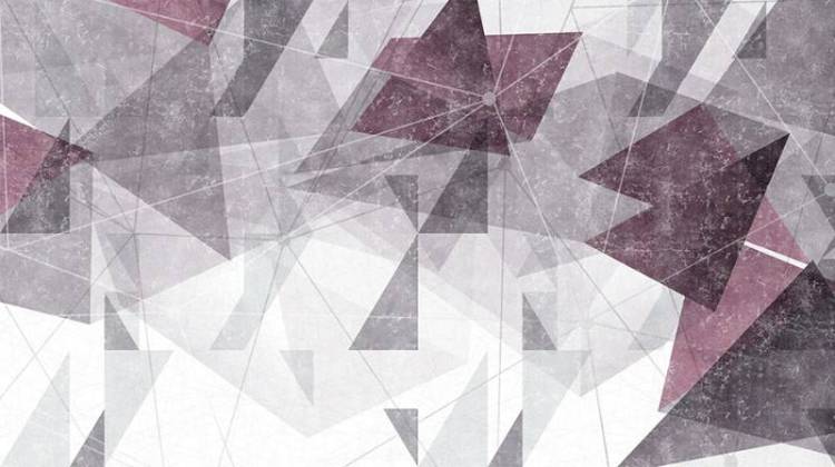 3D Фотообои Artegrafico «Сиреневые осколки» MN-004 песок