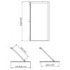 Шторка на ванну Wasserkraft Abens 20W01-80BN 80x160 Никель матовый фото 4