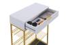 Обувница Mebelson Вельвет 173128.3326 белое дерево/белый матовый/золото фото 3