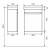Тумба с раковиной Uperwood Tanos KTanos40WG подвесная, матовая, белая, графит, 40 см фото 6