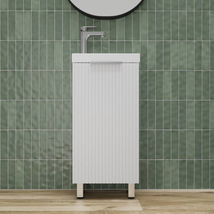 Тумба под раковину Style Line Соло ЛС-00002428 напольная, белый софт, 40x72x22