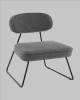 Кресло Stool Group Kate AV 336-F83gr-9005 темно-серый, букле фото 3