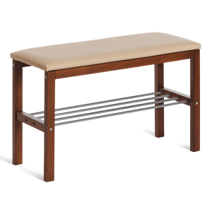 Обувница Tetchair Beryl 19246 темный орех/бежевый