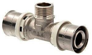Тройник пресс с переходом на нар. р. VALTEC 20х3/4х20, VTm.233.N.200520