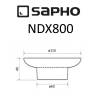 Мыльница для: SAPHO X-ROUND, X-STEEL, X-SQUARE, SAPHO SAMBA, Rumba, XR803, XS802, XQ802, матовое стекло фото 2