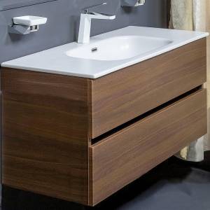 Тумба под раковину Armadi Art Vallessi 837-120-D 120x46 см dark oak матовый 2 полки