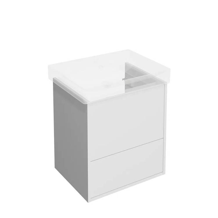 Тумба под раковину Kerama Marazzi Pro PRO.55.2\WHT.M подвесная 2 ящика 55, белая матовая