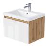 Тумба под раковину 1MarKa Aris Ц0000042282 дуб вотан, белый глянец, 59x44.7x40 фото 3
