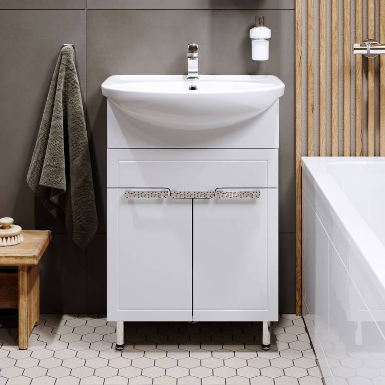 Тумба с раковиной Alavann Vittoria 60 белая