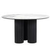 Стол Bradex Home Bravo RF 0857 calacatta matt (матовый), черный, керамогранит 140x140x75 фото 3