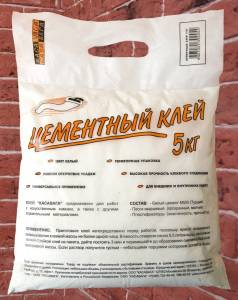 Цементный клей Касавага белый, 5 кг