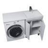 Тумба под раковину Uperwood Magenta 5930205156 под стиральную машину, напольная, с дверцами, белая, 60 см фото 2
